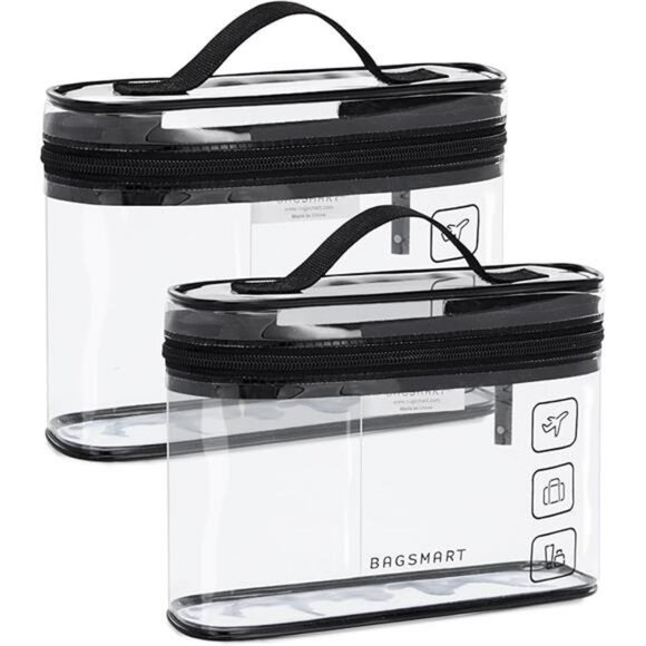 TSA approved clear toiletry bag waterproof travel makeup cosmetic organizer set - Picture 7 of 7